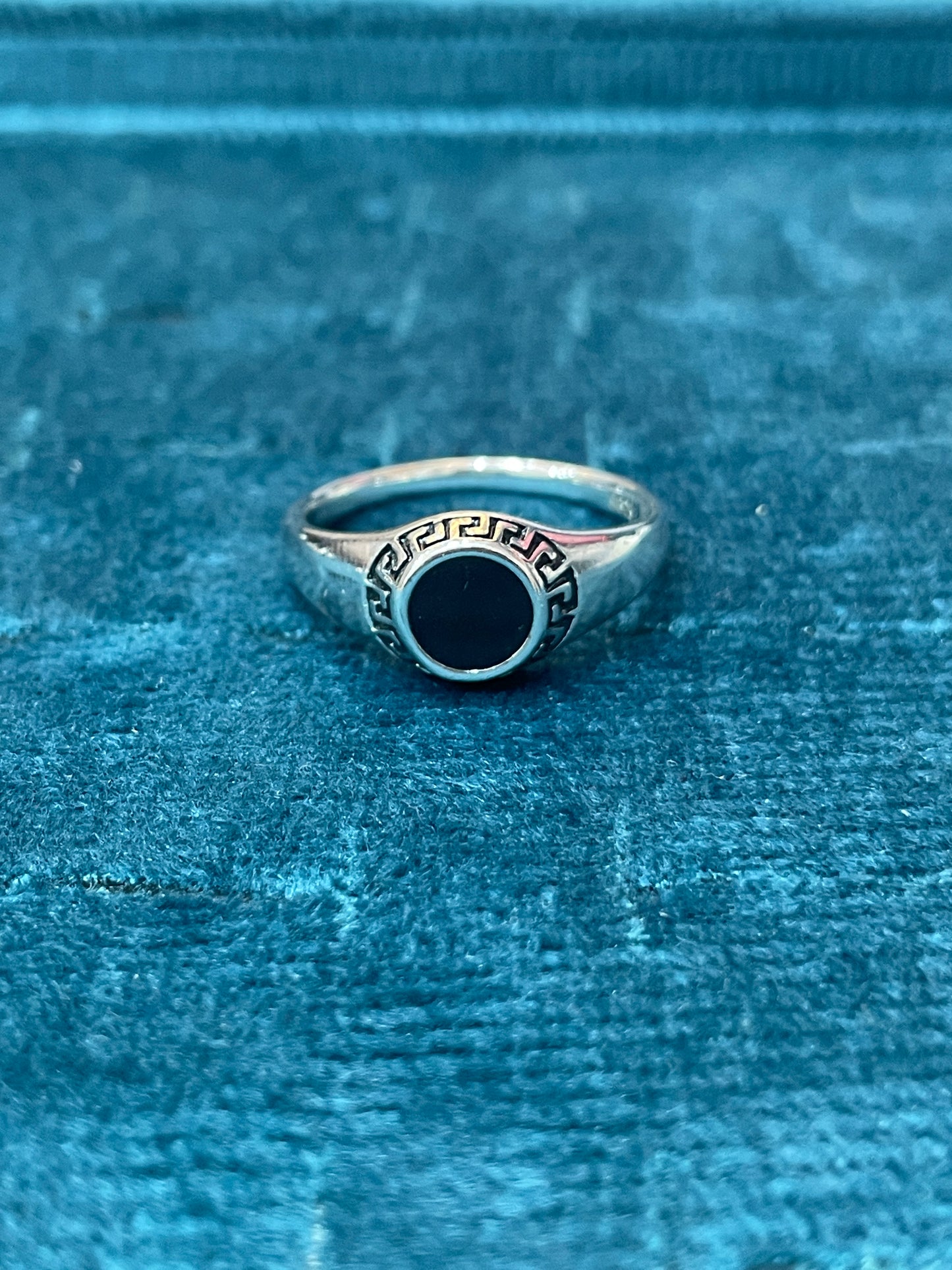 92.5 Silver Black Stone Men’s Ring Size 19 | Stylish Statement Design | Elegant Jewellery