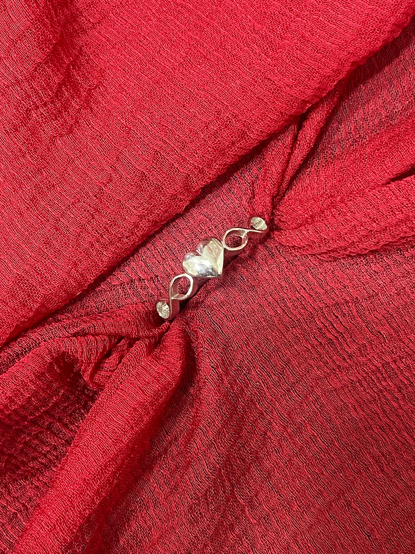 92.5 silver stylish heart ring