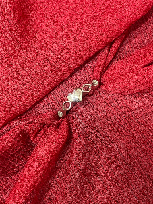 92.5 silver stylish heart ring
