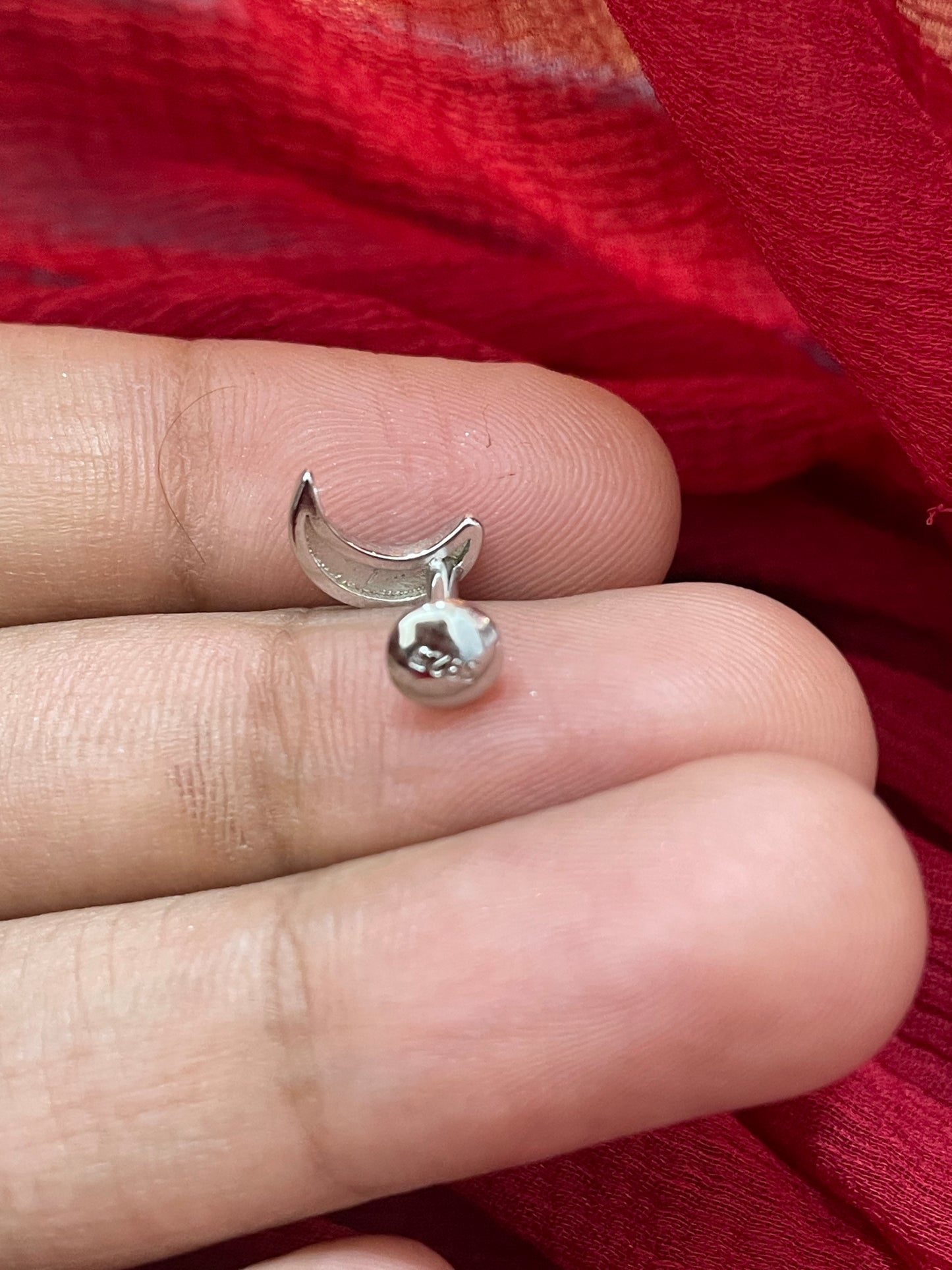 92.5 Silver Half Moon Earrings for Women | Stylish Celestial Design | Elegant Trend Jewellery