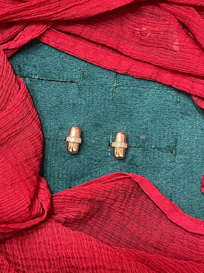 92.5 Silver Rose Gold Plated Minimal Earrings for Women | Elegant Simple Design | Jewellery