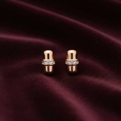 92.5 Silver Rose Gold Plated Minimal Earrings for Women | Elegant Simple Design | Jewellery