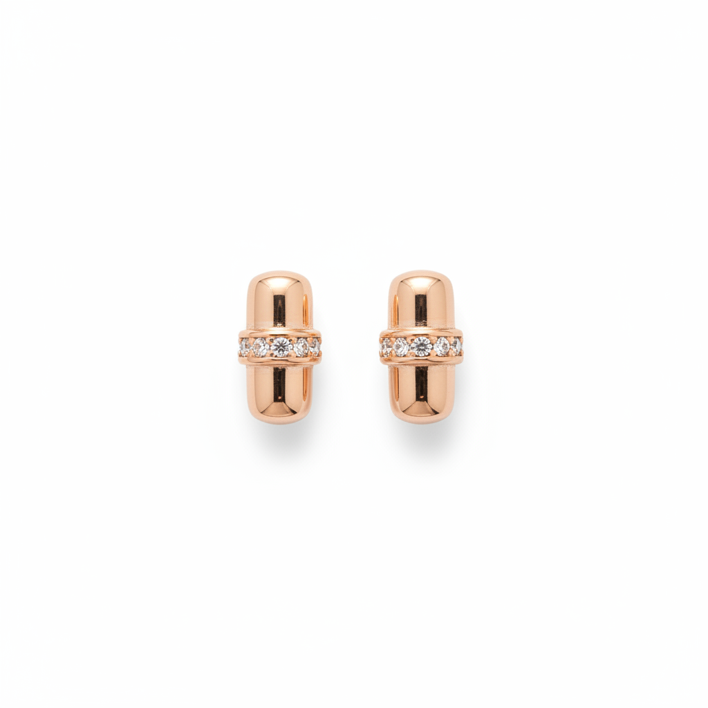 92.5 Silver Rose Gold Plated Minimal Earrings for Women | Elegant Simple Design | Jewellery