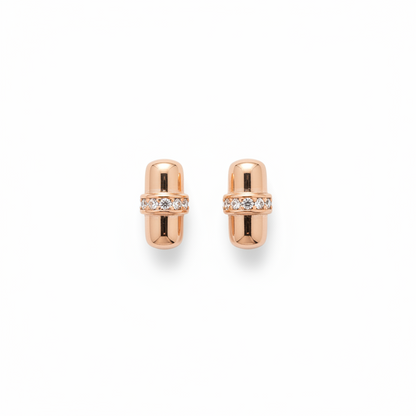92.5 Silver Rose Gold Plated Minimal Earrings for Women | Elegant Simple Design | Jewellery
