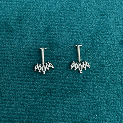 92.5 Silver Five Leaf Dainty Bugadi Pair
