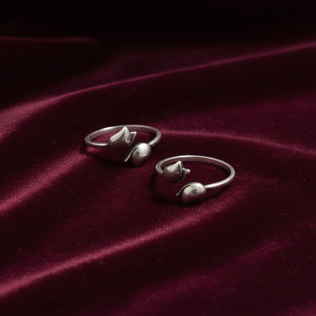 92.5 Silver Tulip Toerings