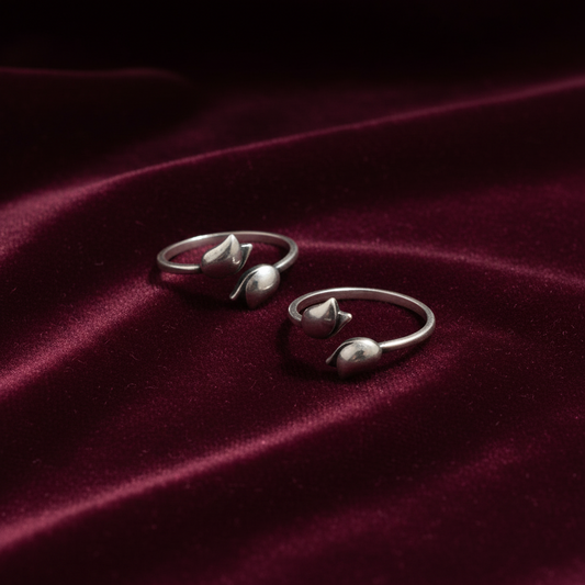 92.5 Silver Tulip Toerings