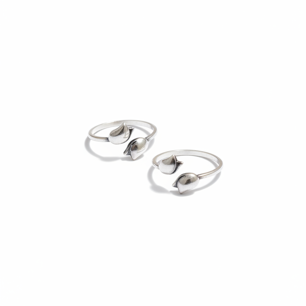 92.5 Silver Tulip Toerings
