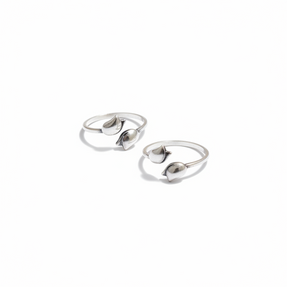 92.5 Silver Tulip Toerings