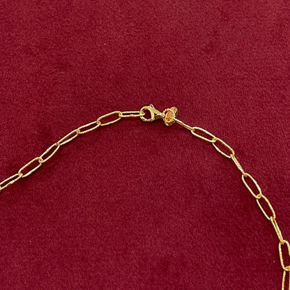 925 Silver Gold-Plated Five-Line Blossom Necklace