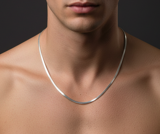 92.5 silver stylish Cuban chain 18 inches
