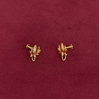 92.5 Sterling Silver Gold Plated Changeable Lotus Studs