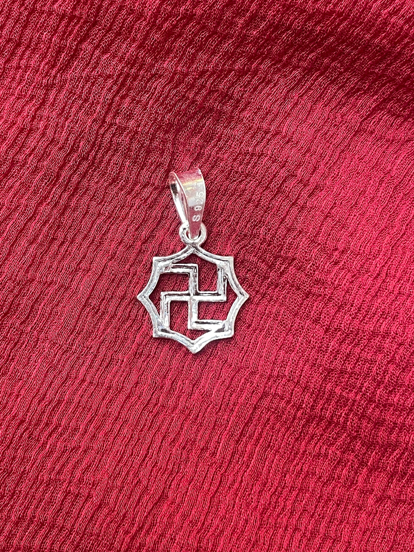 92.5 Silver Swastik Pendant for Men & Women | Sacred Symbol Design | Spiritual Jewellery