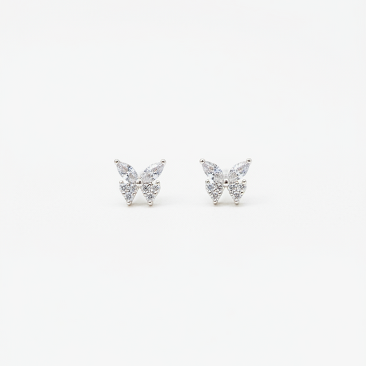 925 Silver Butterfly Studs - Ball back