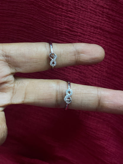 925 Silver Infinity Toe rings