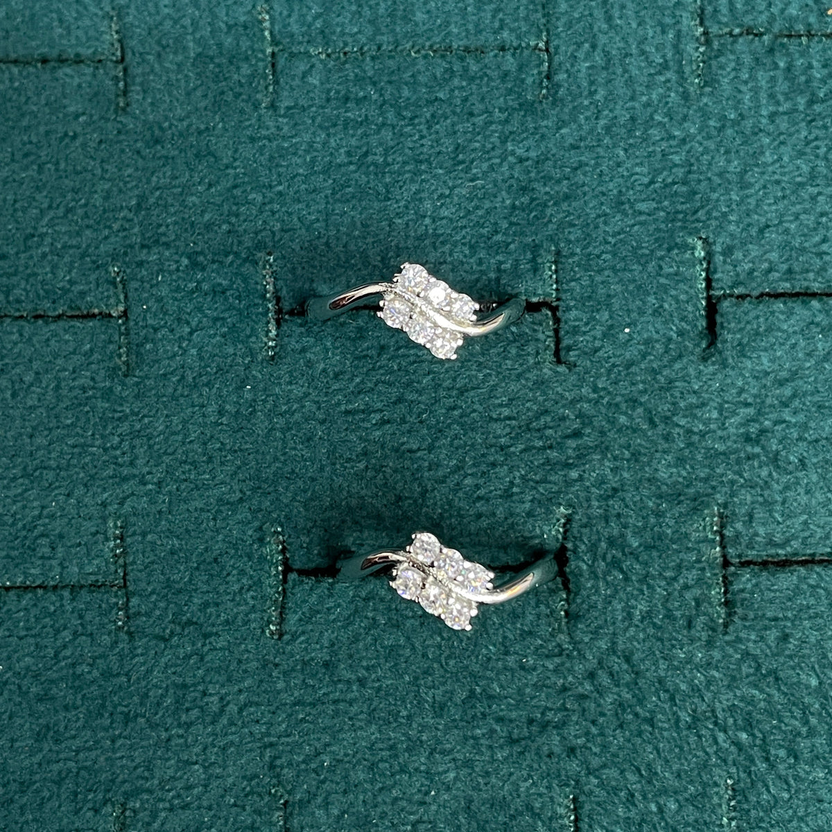 92.5 Silver CZ Toe Rings for Women