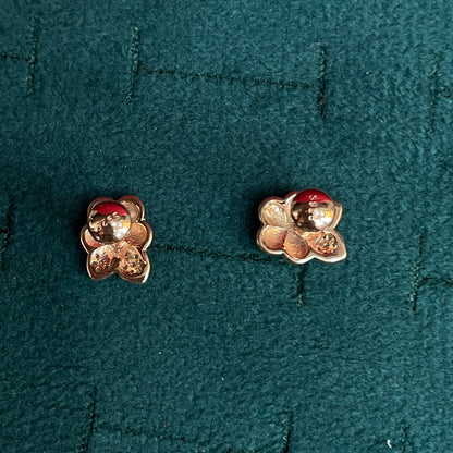 92.5 Silver Rose Gold Plated Minimal Stud Earrings for Women | Elegant Modern Design | Stylish Jewellery pair