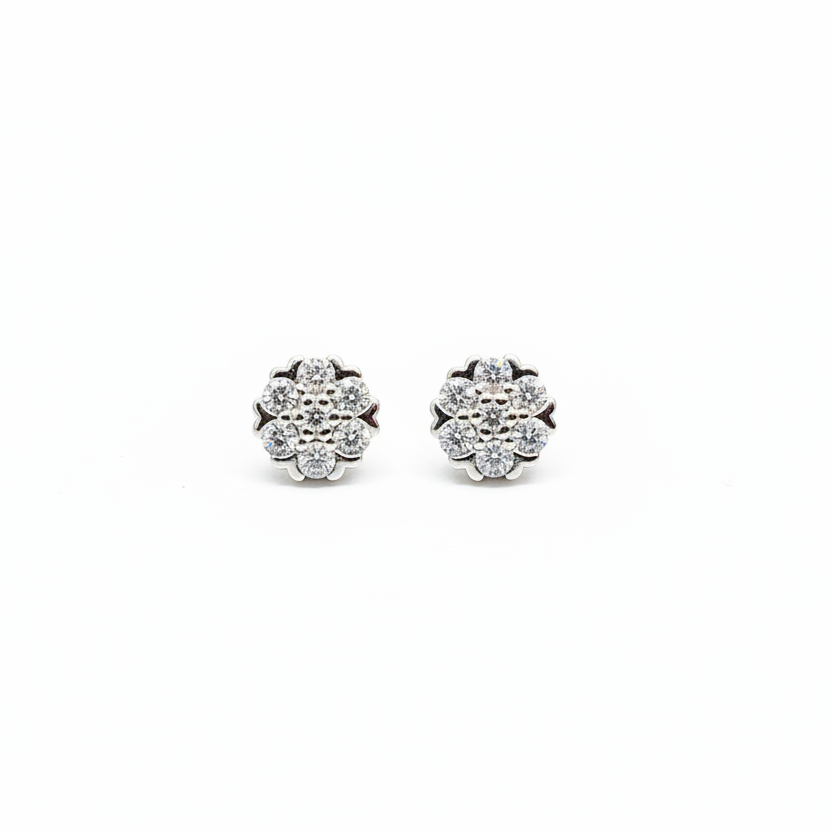 925 Silver Flower Studs