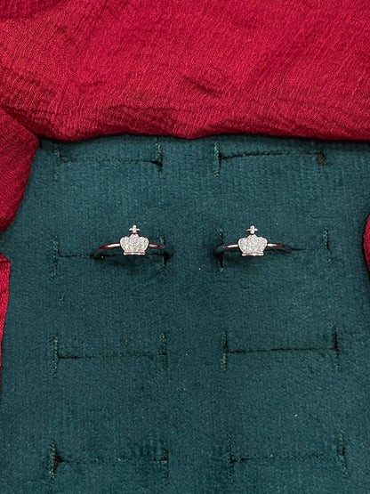 925 Silver Crown Toe rings
