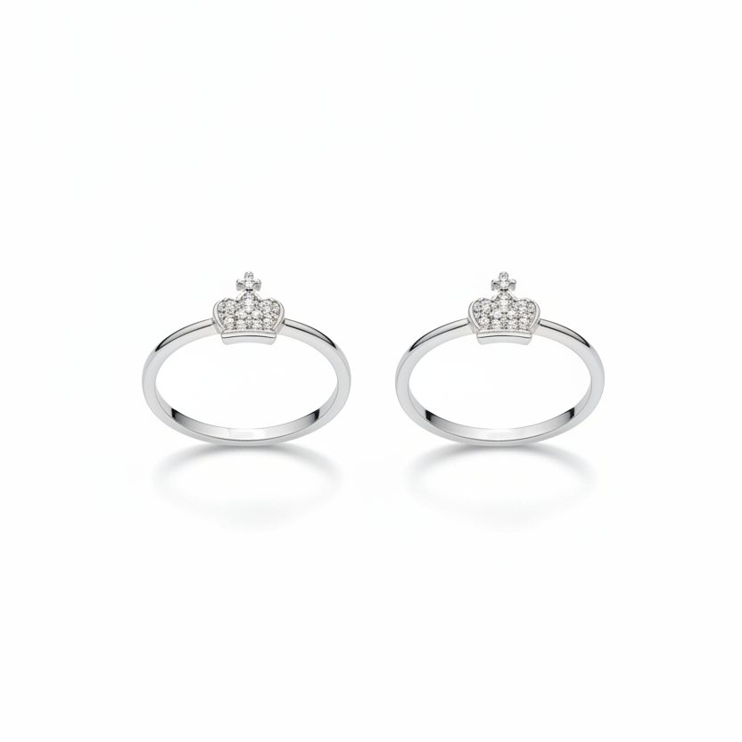 925 Silver Crown Toe rings
