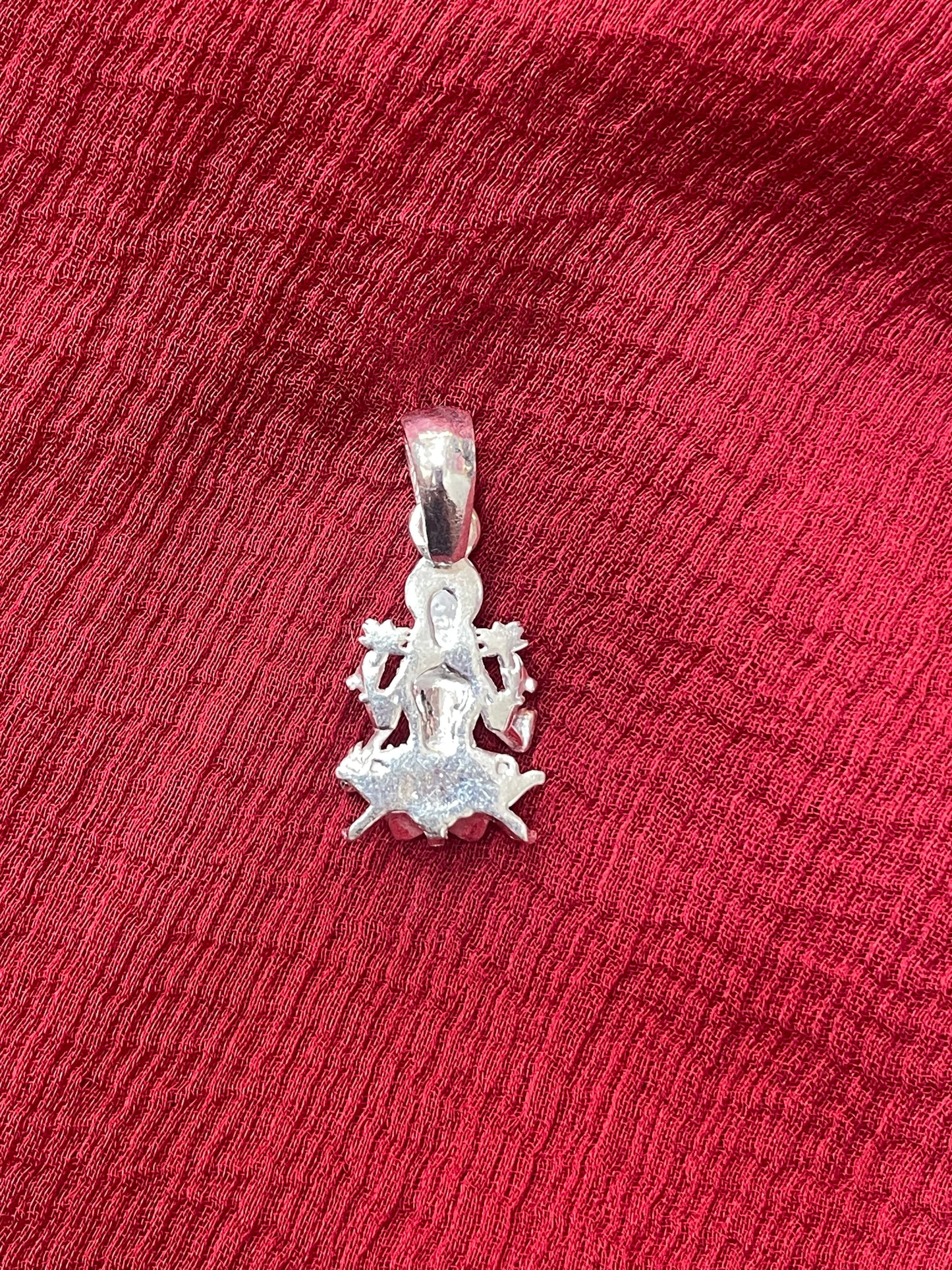 92.5 Silver Lakshmi Devi Design Pendant for Women – Traditional Temple Style