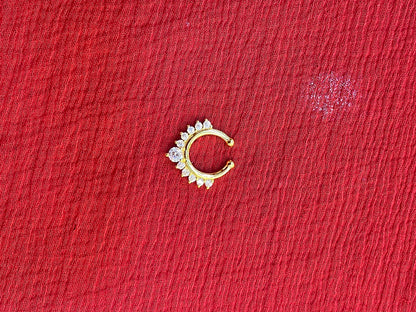 92.5 silver gold plated stylish septum