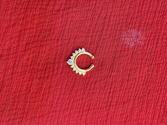 92.5 silver gold plated stylish septum