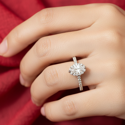 92.5 silver white stone ring size 12