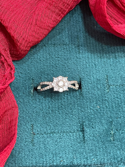 92.5 Silver Stylish Ring for Women Size 13 | Elegant Modern Design | Daily Wear Jewellery