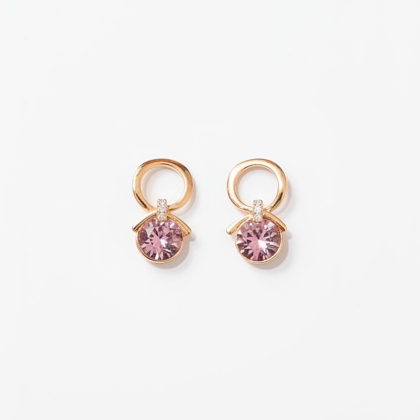 92.5 Silver Rose Gold Plated Cute Earrings for Women | Stylish Elegant Design | Trendy Jewellery
