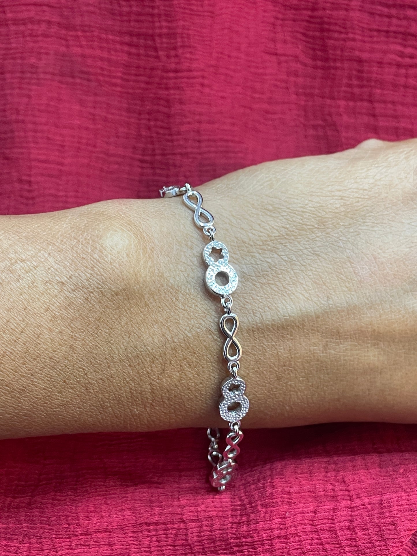 925 Silver Infinity Bracelet
