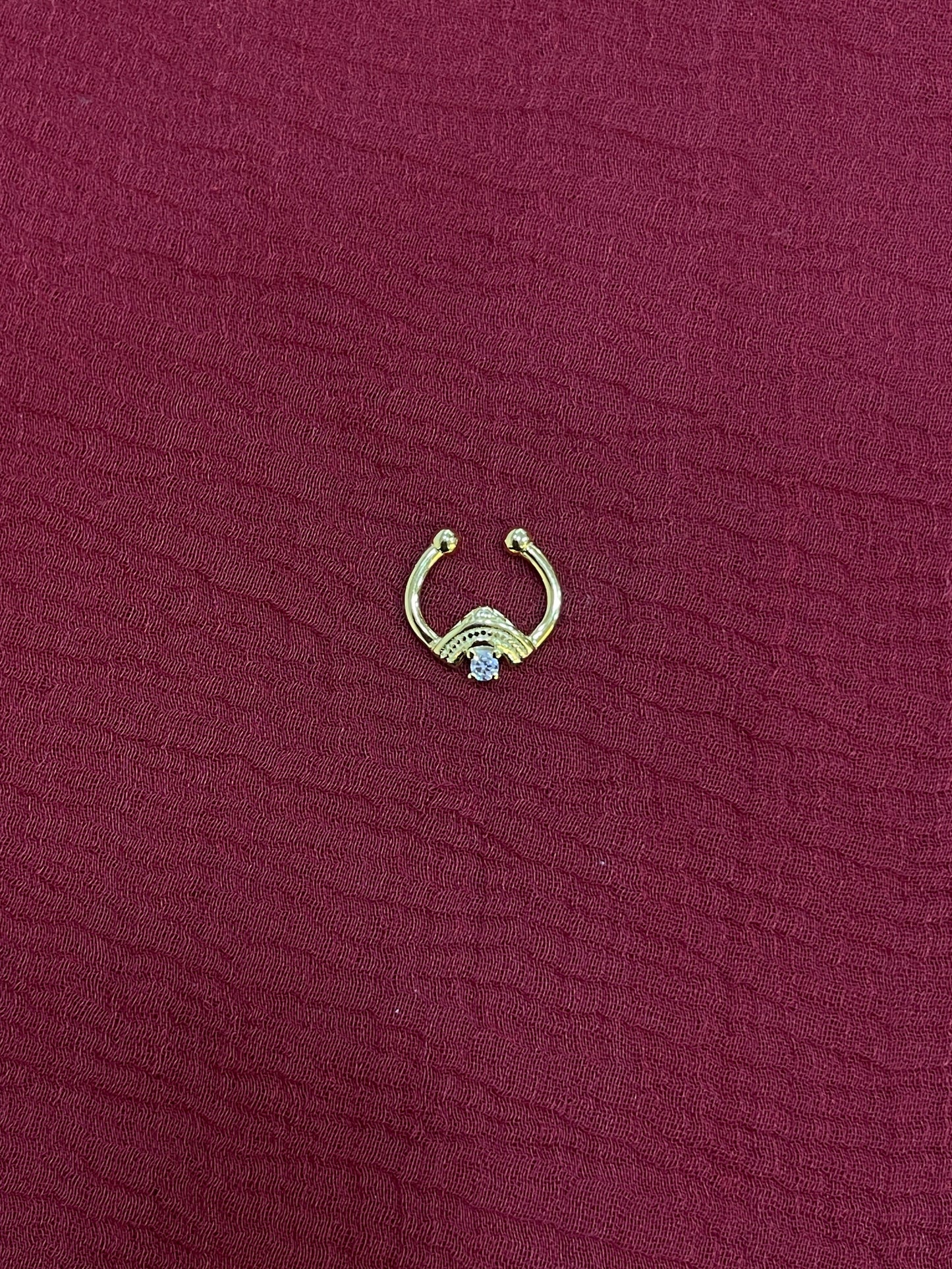 92.5 Silver Gold Plated Temple Septum
