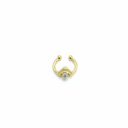 92.5 Silver Gold Plated Temple Septum