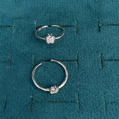 925 Silver Apple Toe rings