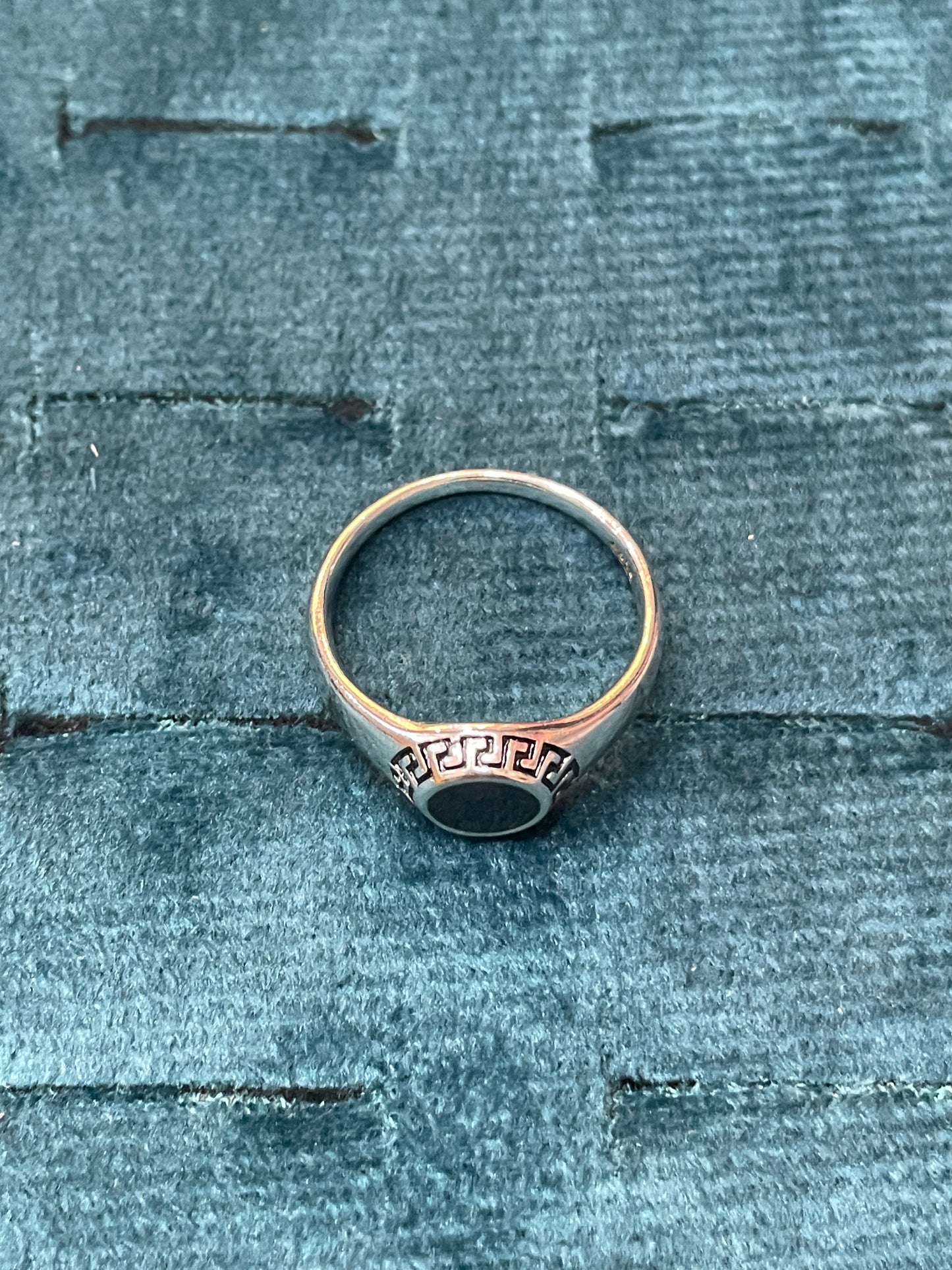 92.5 Silver Black Stone Men’s Ring Size 19 | Stylish Statement Design | Elegant Jewellery
