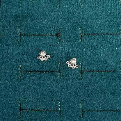92.5 Silver Second Studs | Stylish Minimal Design | Elegant Jewellery pair
