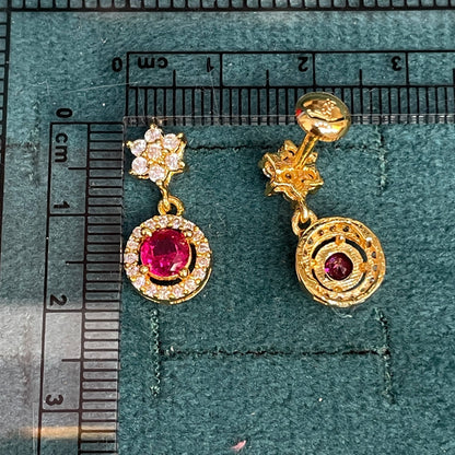 92.5 Silver Gold Plated Star Earrings for Women | Stylish Celestial Design | Elegant Jewellery pair