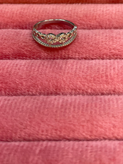 92.5 silver stylish infinity ring size 10