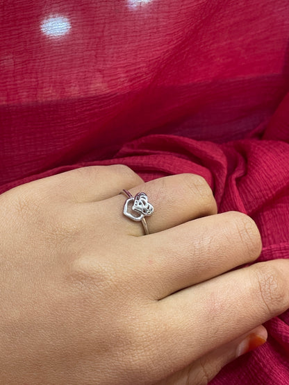92.5 Silver Heart Ring for Women Size 14 | Stylish Romantic Charm | Elegant Gift Jewellery