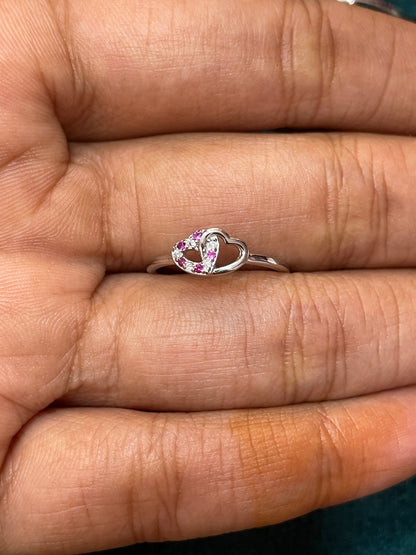92.5 Silver Heart Ring for Women Size 8 | Stylish Soft Love Design | Elegant Jewellery