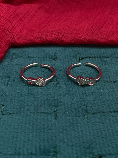 925 Silver Heart Toe rings