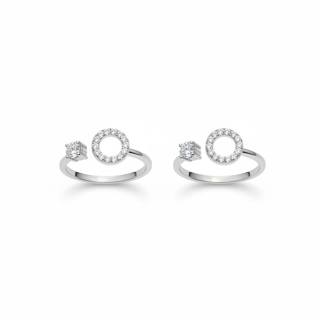92.5 Silver Circle Toerings
