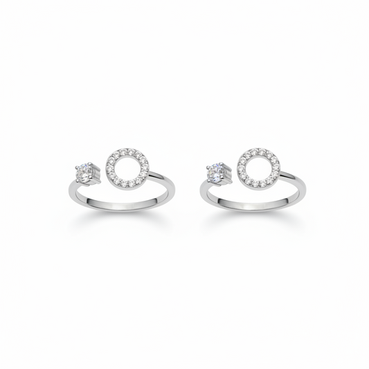 92.5 Silver Circle Toerings