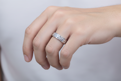 92.5 Silver Simple Stylish Men’s Ring Size 21 | Clean Modern Design | Elegant Jewellery