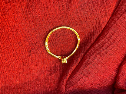 92.5 Silver Gold Plated Stone Ring for Women Size 15 | Elegant Jewellery