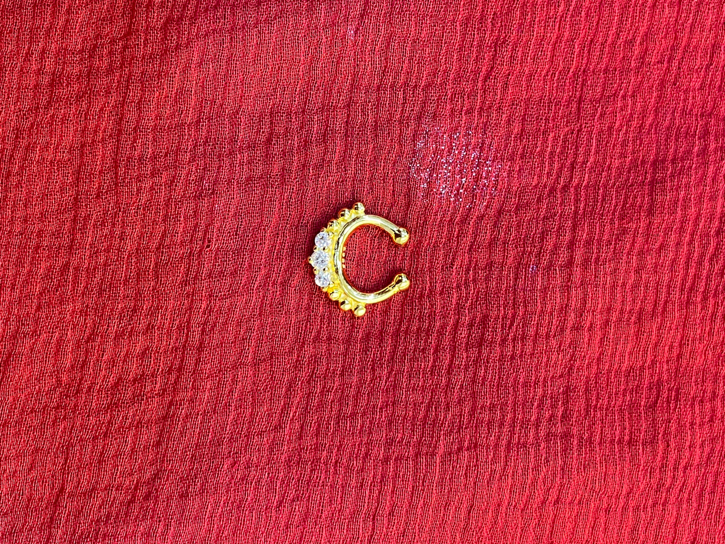 92.5 silver stylish gold plated septum