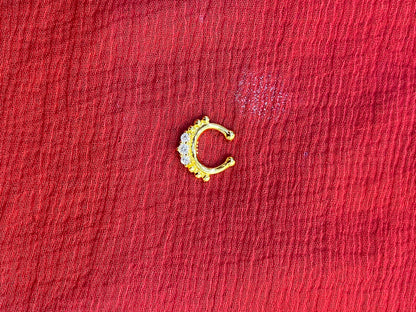 92.5 silver stylish gold plated septum