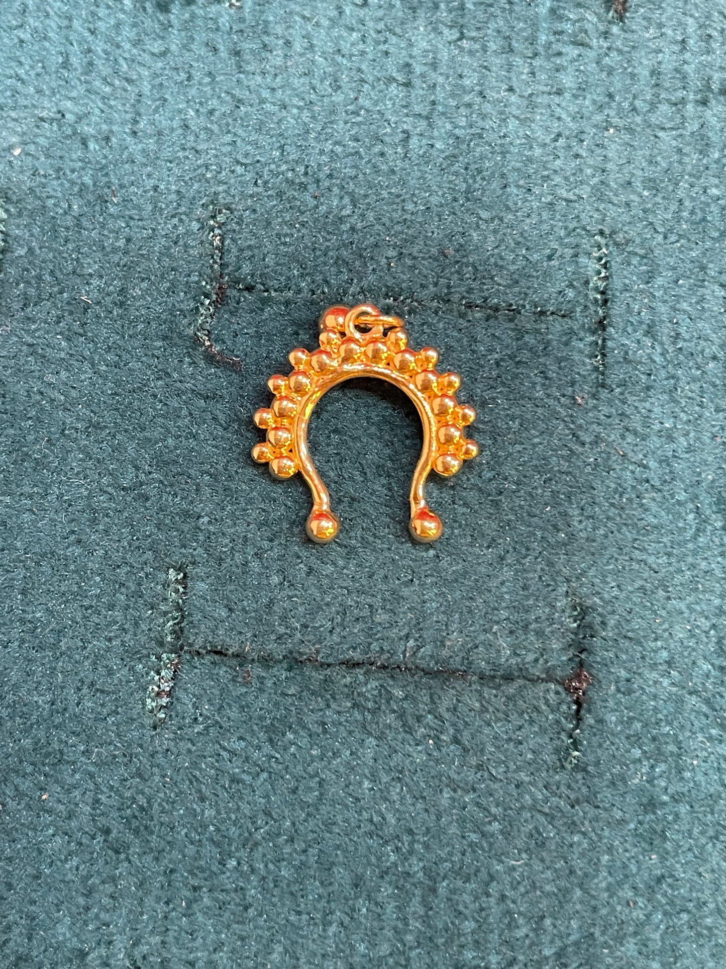 925 Silver Gold Plated Temple Drop Septum