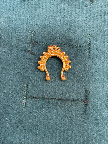 925 Silver Gold Plated Temple Drop Septum