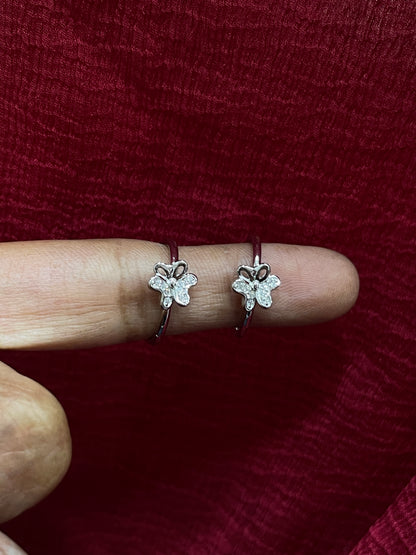 925 Silver Butterfly Toe rings